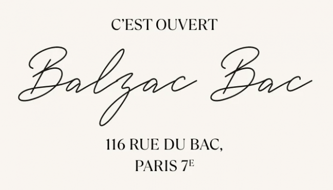 BALZAC ouvre une boutique rue du Bac!